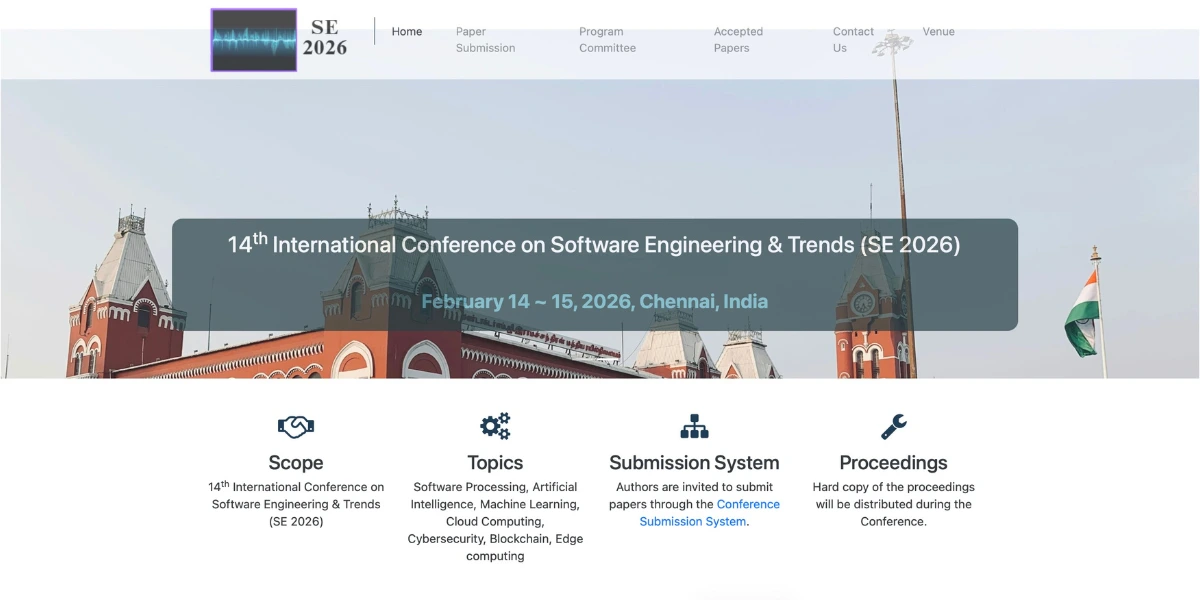 14th International Conference on Software Engineering & Trends 2026